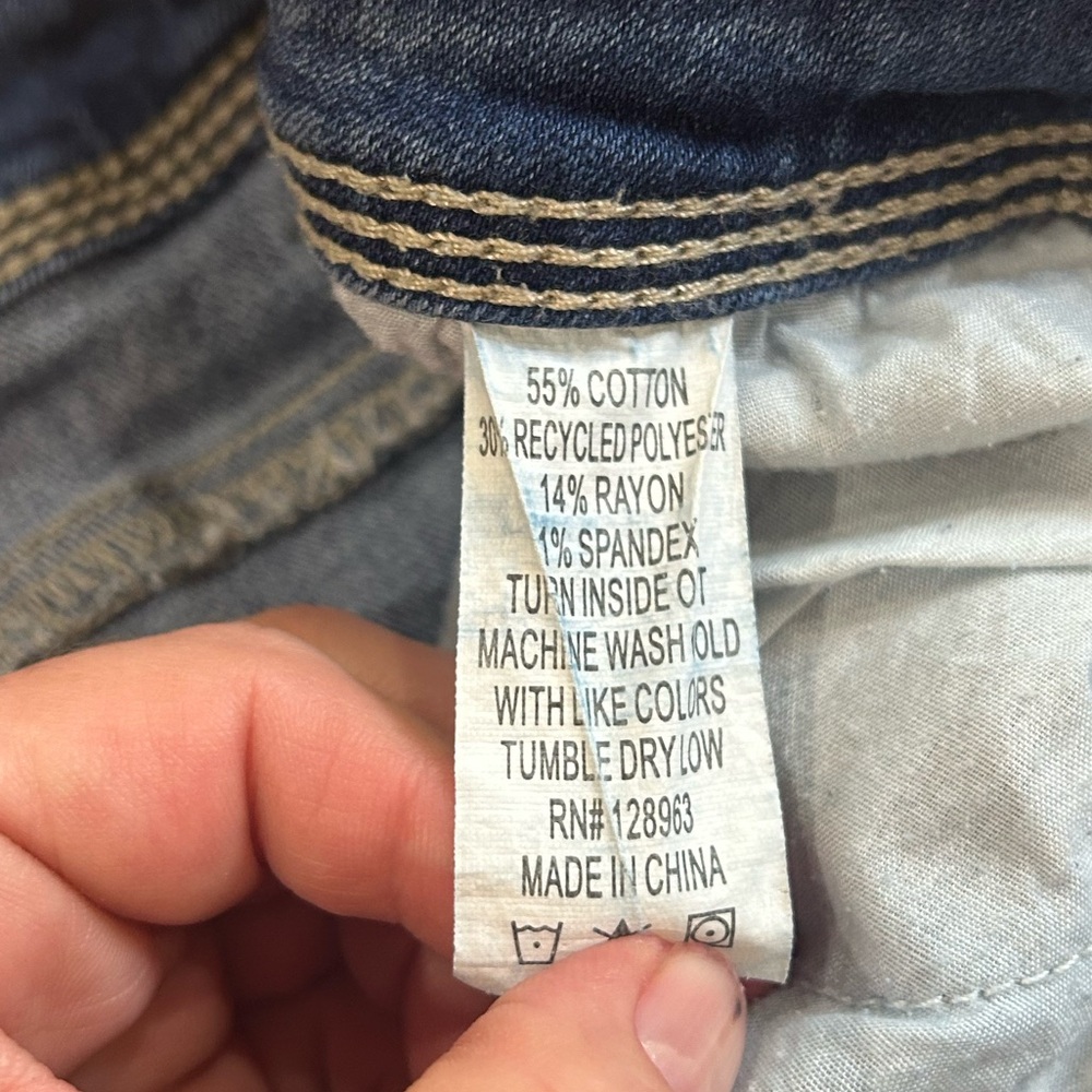 JP Penny’s Indigo Rein Distressed Blue Jeans size 12 - Picture 3 of 4